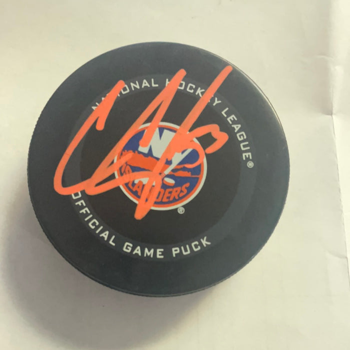 Casey Cizikas Autographed NY Islanders Official Game Puck (JSA)