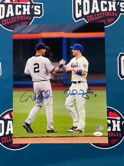 Derek Jeter & David Wright Autographed 11x14 Photo (JSA/MLB)
