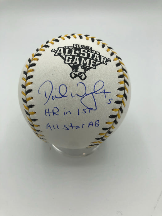 David Wright Autographed 2006 All Star Baseball with HR in 1st ASG AB Inscription (JSA)