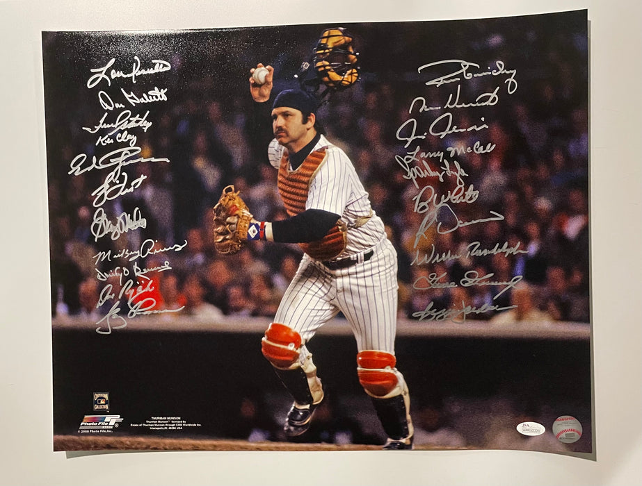 1978 NY Yankees Team Signed 16x20 Thurman Munson Photo (JSA)