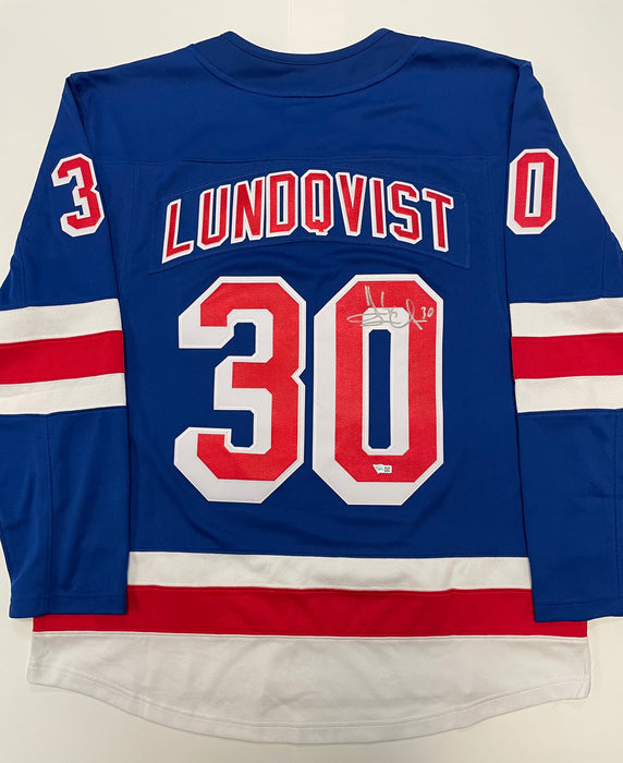 Henrik Lundqvist New York Rangers Autographed Blue Fanatics Breakaway Jersey (Fanatics)