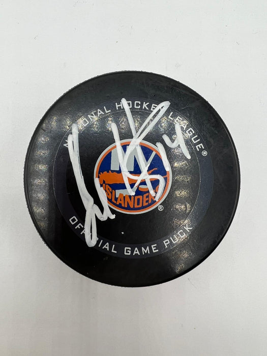 Bo Horvat Autographed NY Islanders Official Game Puck (JSA)