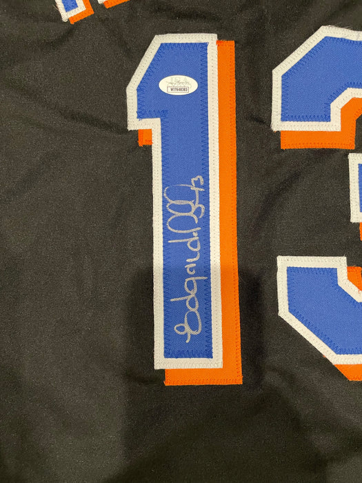 Edgardo Alfonzo Autographed Custom NY Mets Black Jersey (JSA)