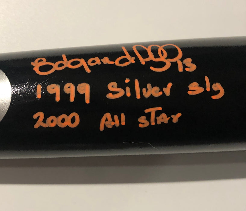 Edgardo Alfonzo Autographed Black Rawlings Pro Model Bat with Multi Inscription (JSA)