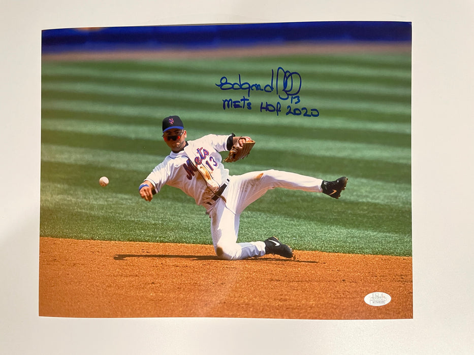 Edgardo Alfonzo Autographed 11x14 Photo with Mets HOF 2020 Inscription (JSA)