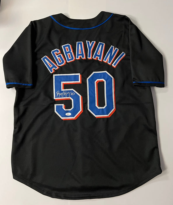 Benny Agbayani Autographed CUSTOM NY Mets Black Jersey (JSA)
