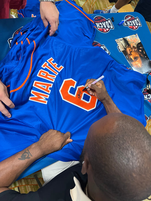 Starling Marte Autographed CUSTOM NY Mets Blue Jersey (JSA)