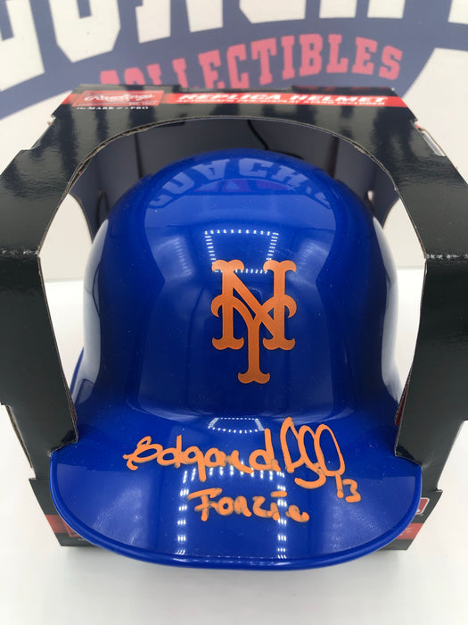 Edgardo Alfonzo Autographed Mini Batting Helmet with Fonzie Inscription (JSA)