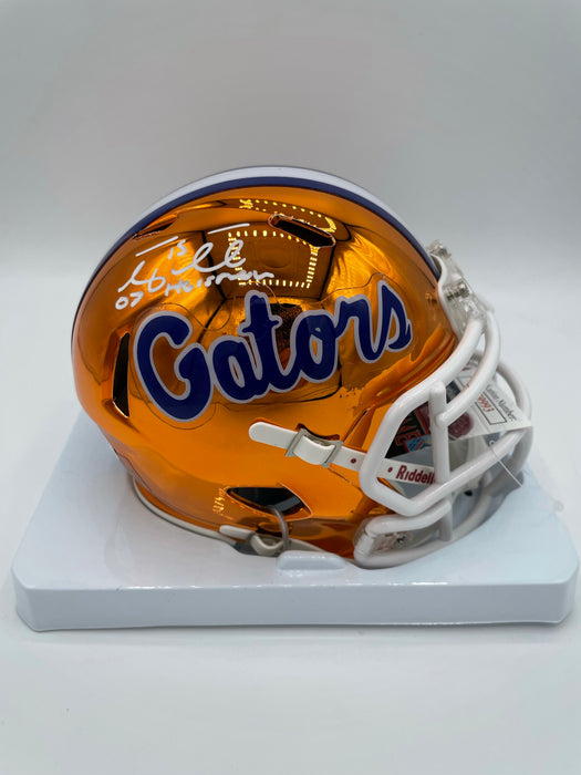 Tim Tebow Florida Gators Chrome Mini Helmet (JSA)