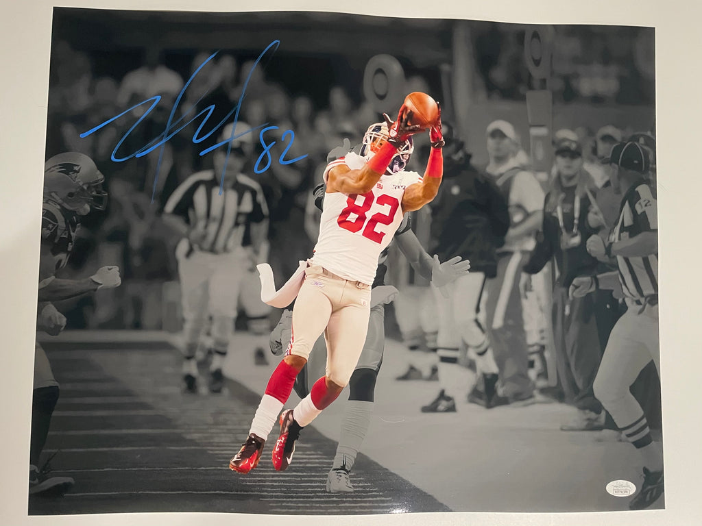 Mario Manningham Autographed Photo - 11x14 NY GIANTS SUPER