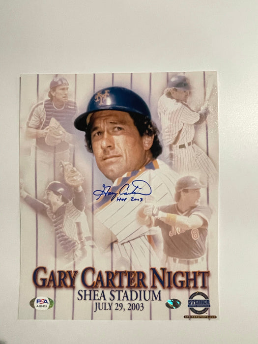 Gary Carter Autographed 8x10 Photo Collage with HOF 2003 Inscription (PSA)