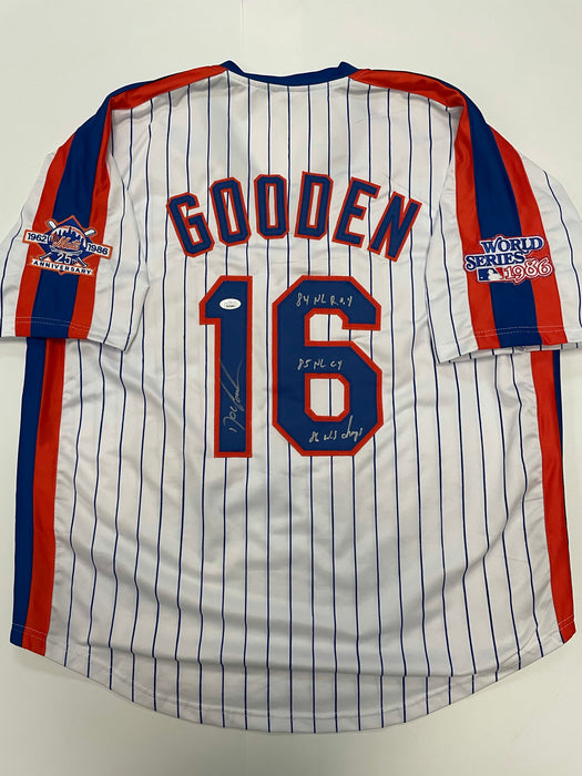 Doc Gooden Autographed CUSTOM NY Mets Jersey w/ Multi Inscriptions (JSA)
