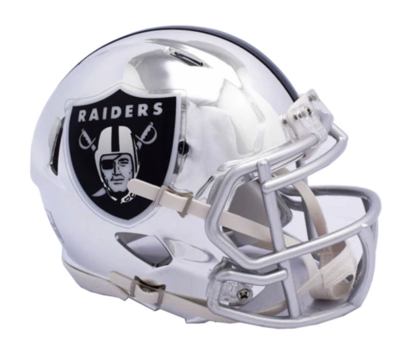 Las Vegas Raiders UNSIGNED Chrome Mini Helmet Brand New