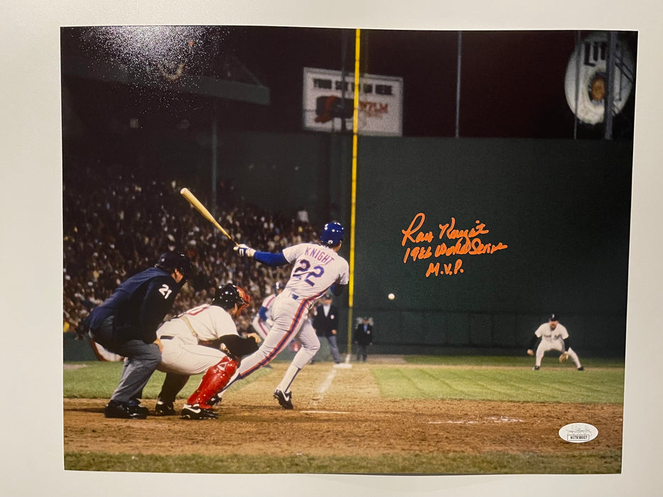 Ray Knight Autographed 11x14 Photo with 1986 World Series MVP Inscription (JSA)