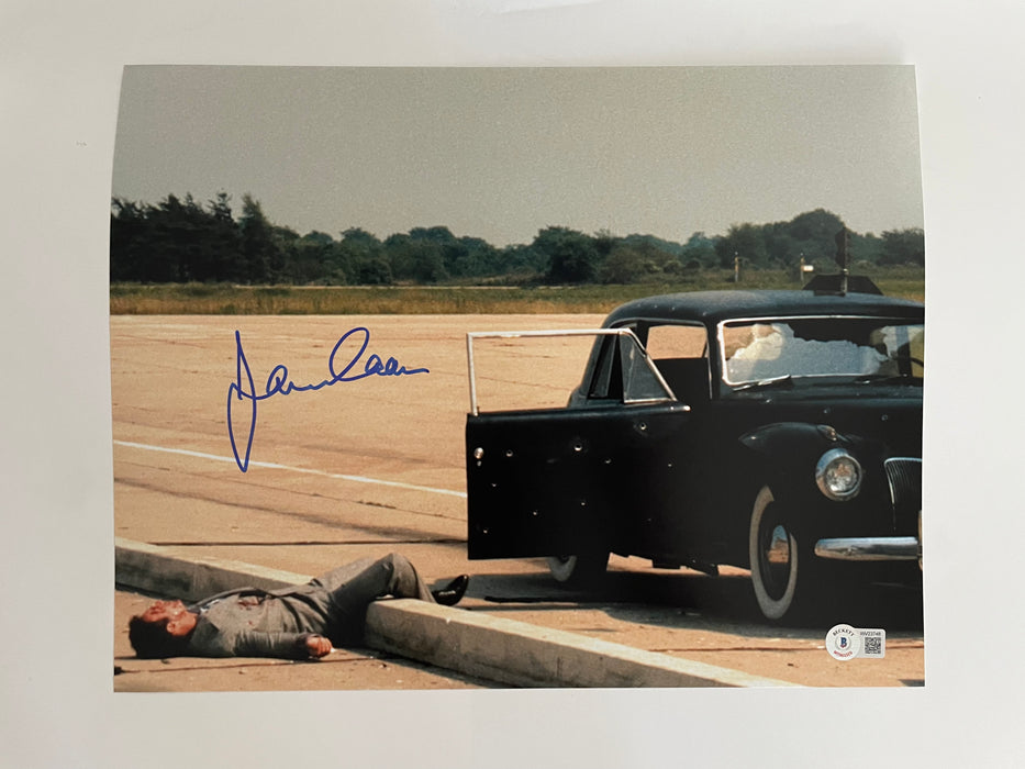 James Caan Autographed 11x14 Sonny Corleone Godfather Laying on Ground Movie Photo (Beckett)