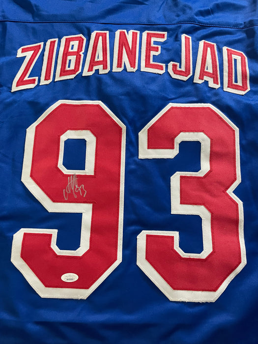 Mika Zibanejad Autographed CUSTOM NY Rangers Blue Home Jersey (JSA)