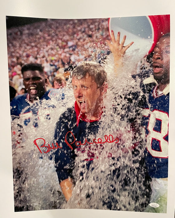 Bill Parcells Autographed 16x20 Water Splash Photo (JSA)
