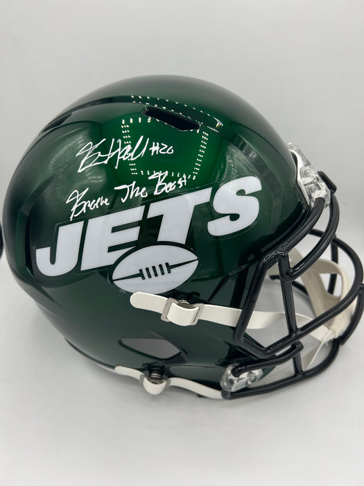 Breece Hall Autographed NY Jets Speed Replica Helmet w/ Inscription (Fanatics)