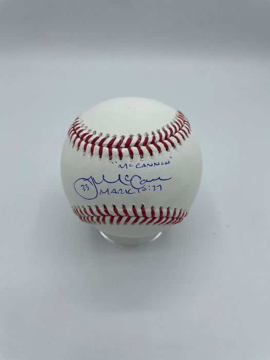 James McCann Autographed Baseball OMLB with McCannon Inscription (Beckett)