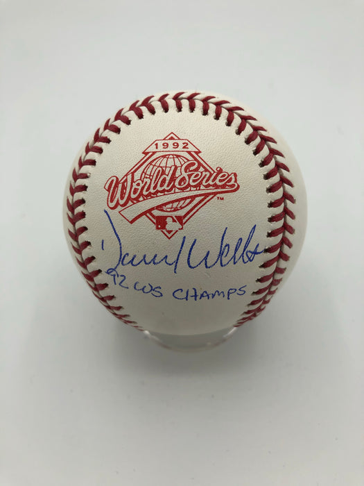 David Wells Autographed 1992 World Series Baseball w/ 92 WS Champs Insc (JSA)