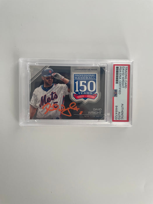 David Wright Autographed 2019 Topps Relic Slabbed Card (PSA)