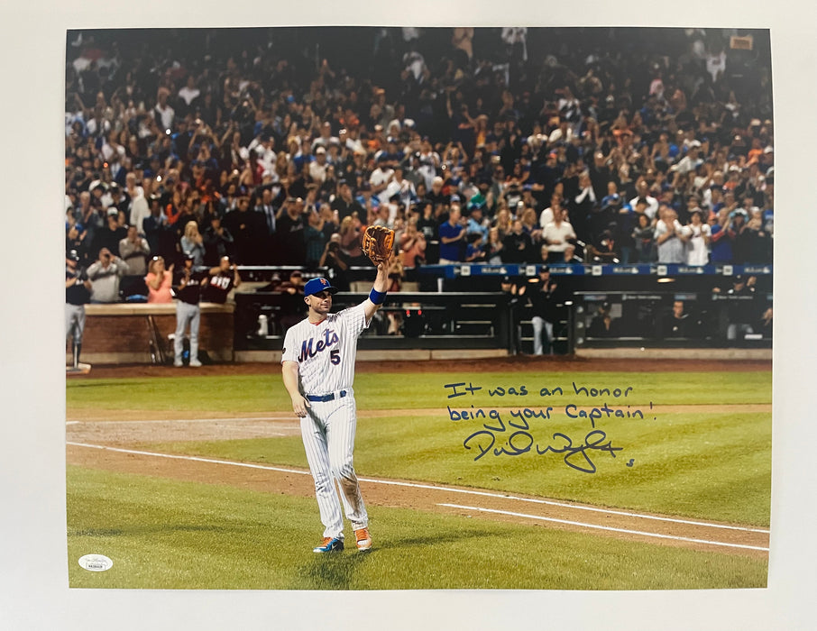 David Wright Autographed 16x20 Final Game Walk Off Photo with Inscription (JSA)