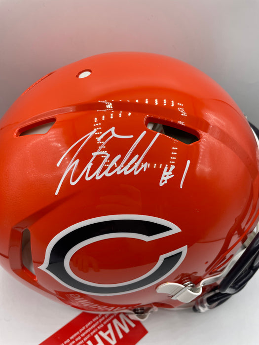 Justin Fields Autographed Chicago Bears Full Size On Field Alternate Authentic Helmet (Beckett)