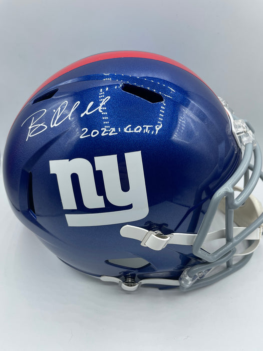 Brian Daboll Autographed NY Giants Full Size Speed Replica Helmet w/ Inscription (Beckett)