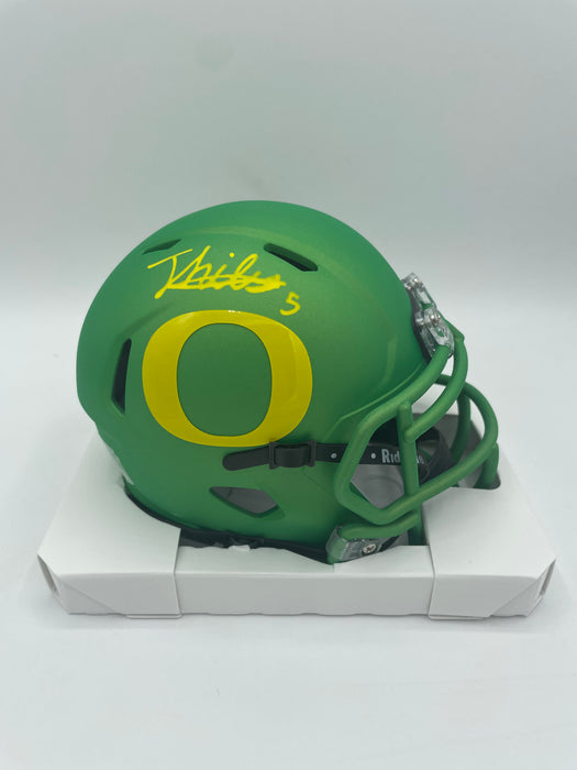 Kayvon Thibodeaux Autographed Oregon Speed Mini Helmet (Beckett)