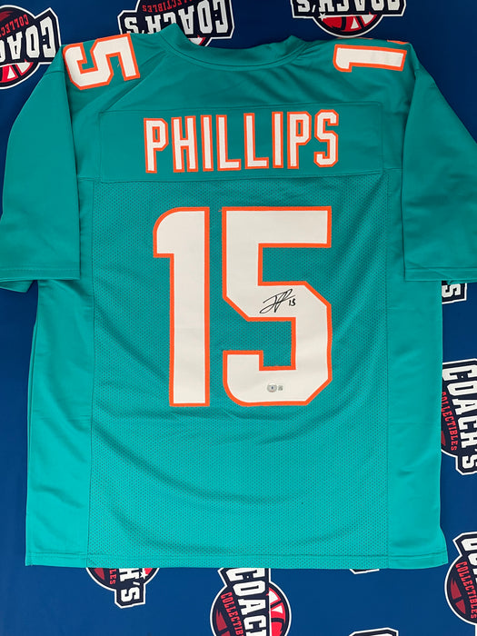Jaelen Phillips Autographed Miami Dolphins Acqua CUSTOM Jersey (Beckett)