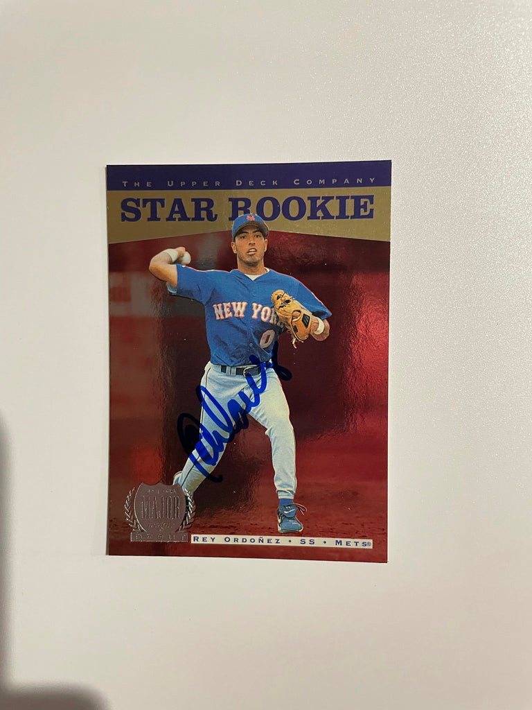 Trading Cards Rey Ordonez Jersey Rey Ordonez Signed 2002 Fleer