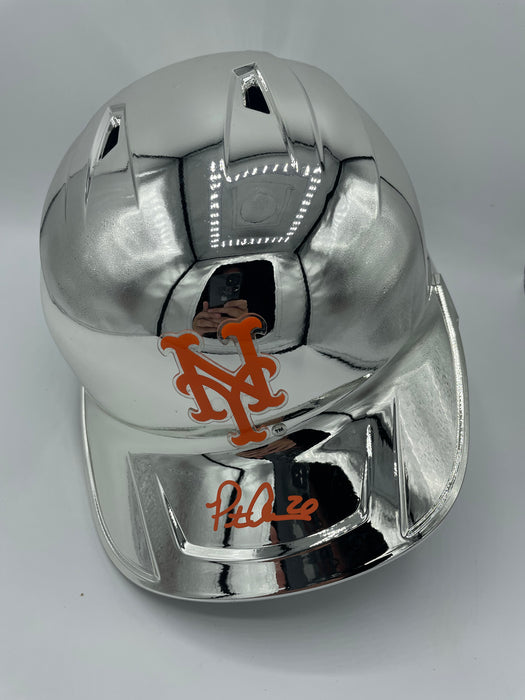 Pete Alonso Autographed FS Chrome NY Mets Batting Helmet (Fanatics/MLB)
