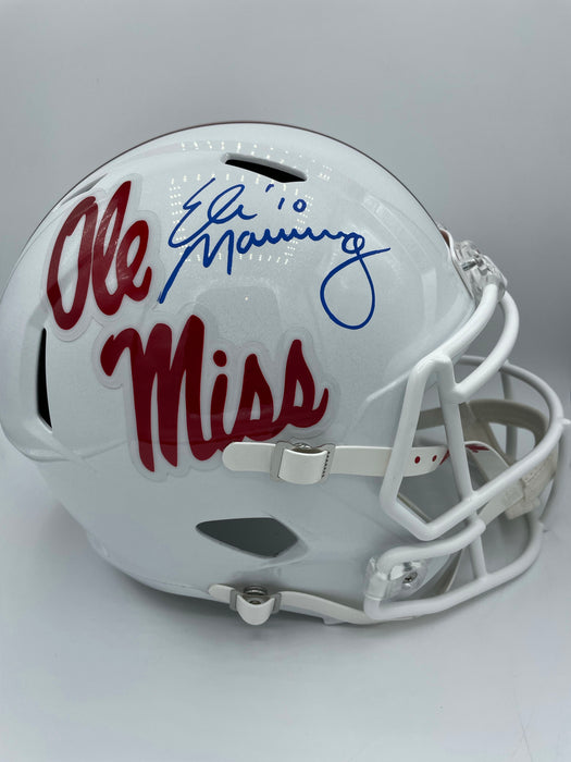 Eli Manning Autographed Full Size Replica Ole Miss Rebels Helmet (Fanatics)