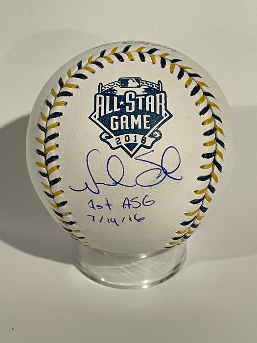 Noah Syndergaard Autographed 2016 All Star Baseball with 1st ASG 7-14-16 Inscr (MLB/Fanatics)