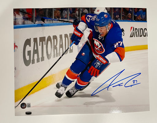 Framed Ryan Pulock New York Islanders Autographed Blue Alternate
