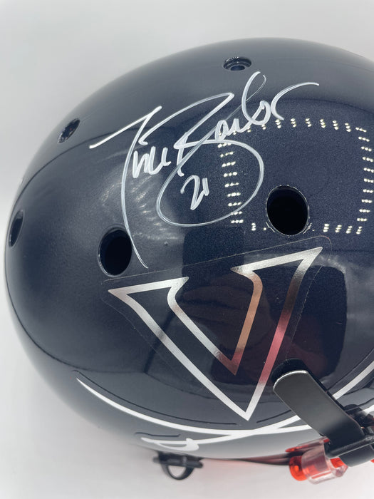 Tiki Barber Autographed University of Virginia Full Size Replica Helmet (JSA)