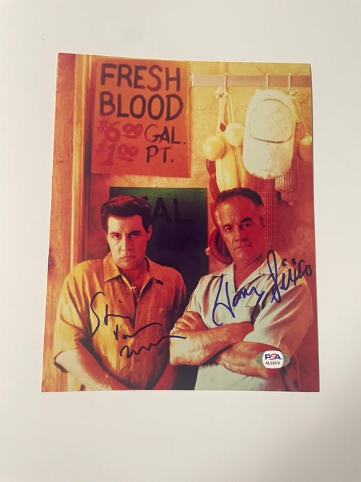 Tony Sirico "Paulie" & Stevie Van Zandt "Silvio" Dual Autographed Sopranos 8x10 Photo (PSA)