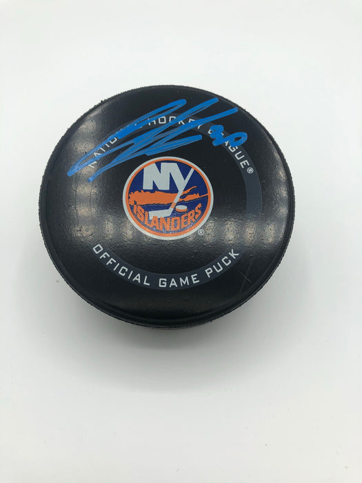 Ilya Sorokin Autographed NY Islanders Game Model Official Puck (JSA)