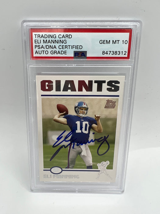 Eli Manning Autographed 2004 Topps Rookie Card Gem Mint 10 Auto Grade —  Coach's Collectibles
