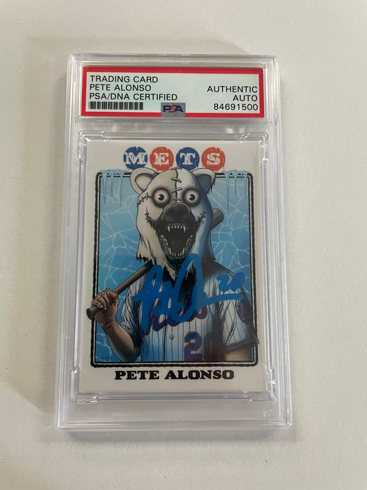 Pete Alonso Autographed 2021 Topps Project 70 Slabbed Card #355 Alex Pardee (PSA)