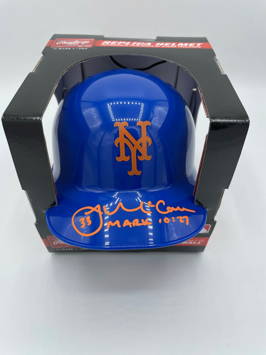James McCann Autographed NY Mets Mini Helmet (Beckett)