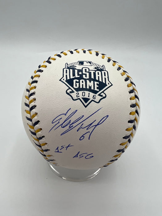 Starling Marte Autographed 2016 All Star Game Baseball with 1st ASG Inscription (JSA)
