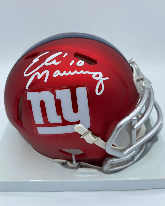 Eli Manning Autographed Riddell Alternate Blaze Mini Helmet (Fanatics)