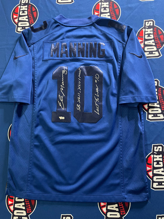 Eli Manning Autographed RARE NY Giants Alternate Nike Jersey with Multi Inscr (Fanatics)