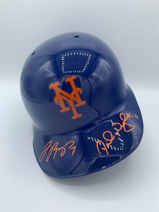 David Wright & Jose Reyes Dual Autographed Full Size NY Mets Batting Helmet (JSA)