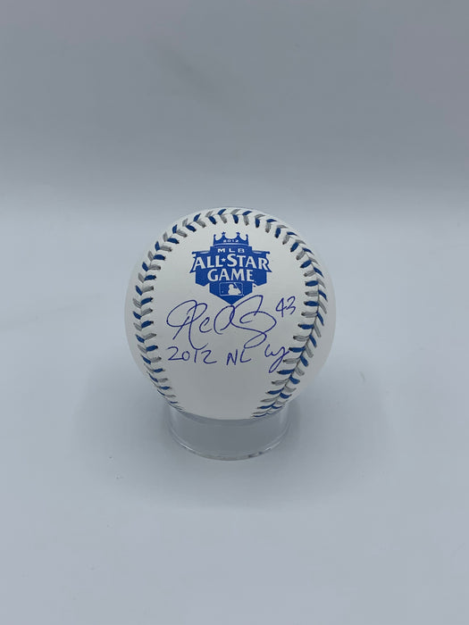 R.A. Dickey Autographed 2012 All Star baseball with 2012 NL Cy Inscription (JSA)
