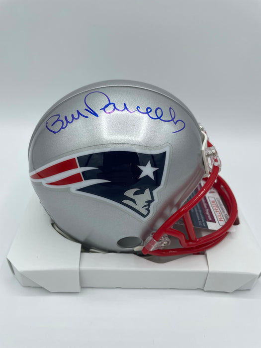 Bill Parcells Autographed New England Patriots Mini Helmet (JSA)