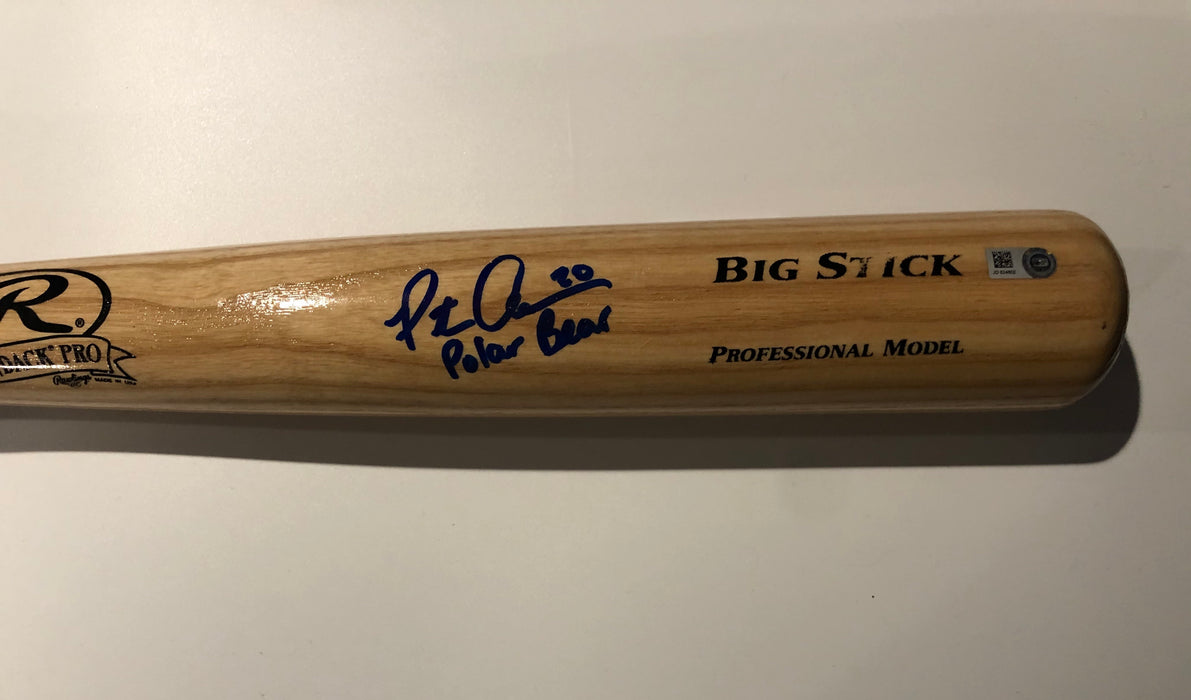 Pete Alonso Autographed Rawlings Pro Model Bat with Polar Bear Inscription (JSA)