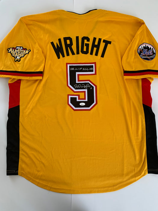 David Wright Autographed 2006 All Star CUSTOM Jersey with HR in 1st ASG AB Inscription (JSA)