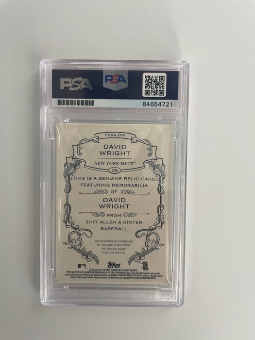 David Wright Autographed 2017 Topps Allen & Ginter Slabbed Card (PSA)